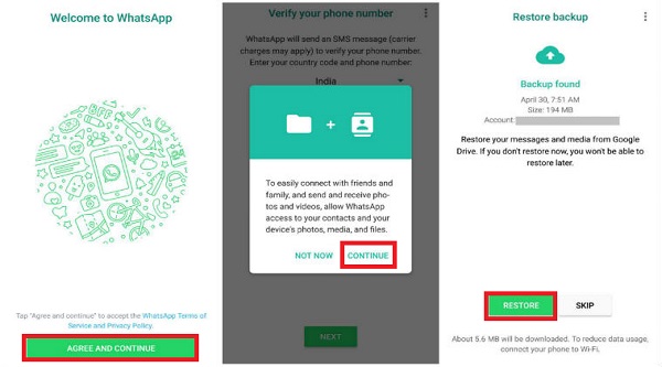 Restore WhatsApp Backup