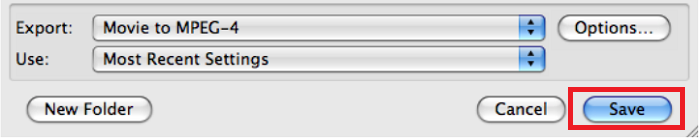 Save converted videos on Mac