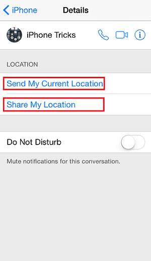 How to share locations on iPhone - Tip 1