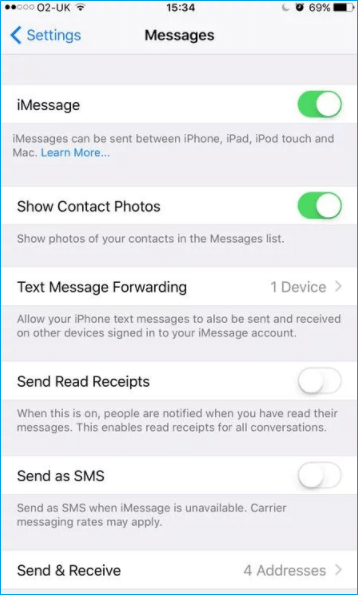 set up iMessage