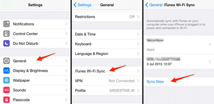 Set Up iTunes WiFi Sync on iPhone