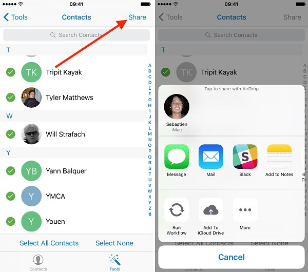 share-contacts-iPhone-to-iPhone-airdrop