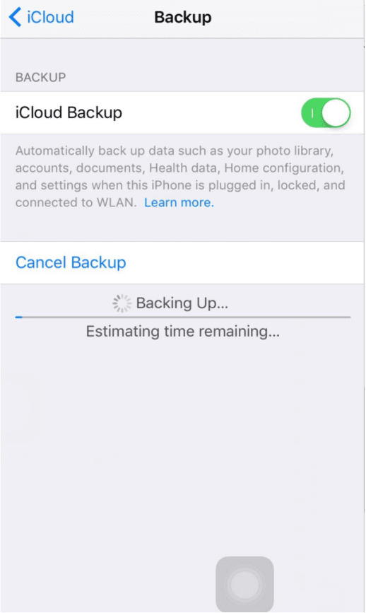 Create iMessage backups in iCloud.