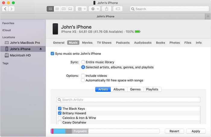 How to sync music to iPhone via Finder