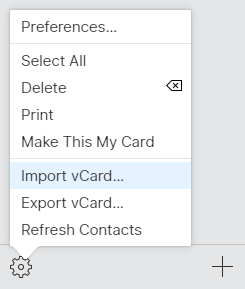 Import vCard to iPhone using iCloud