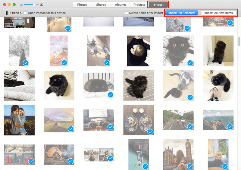 Import photos from iPhone to Mac