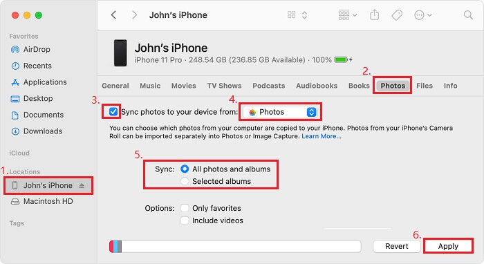 Sync Photos from Mac to iPhone