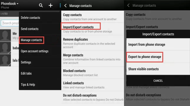 Transfer contacts from Android to iPhone