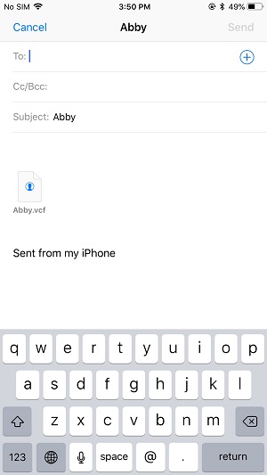 How to import contacts from iPhone to PC via Email
