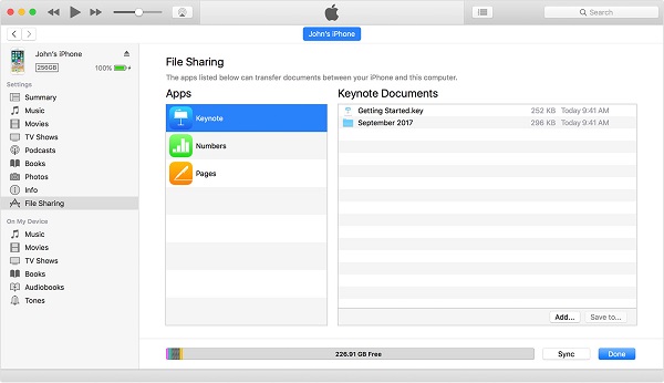 How to transfer files from PC to iPhone with iTunes File Sharing