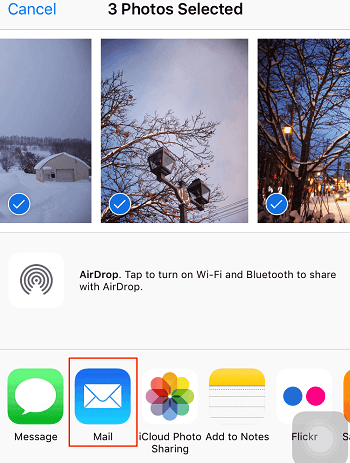 How to get photos from idevice to mac via email