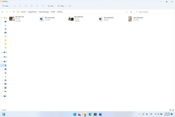 How to transfer videos from iPhone to PC in Windows 10 via File Explorer