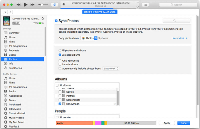 How to transfer photos from Mac to iPad with iTunes