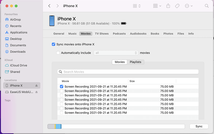 How to transfer videos from Mac to iPhone with Finder