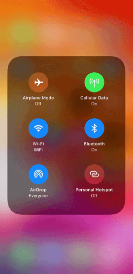 How to turn on AirDrop on iPhone from Control Center