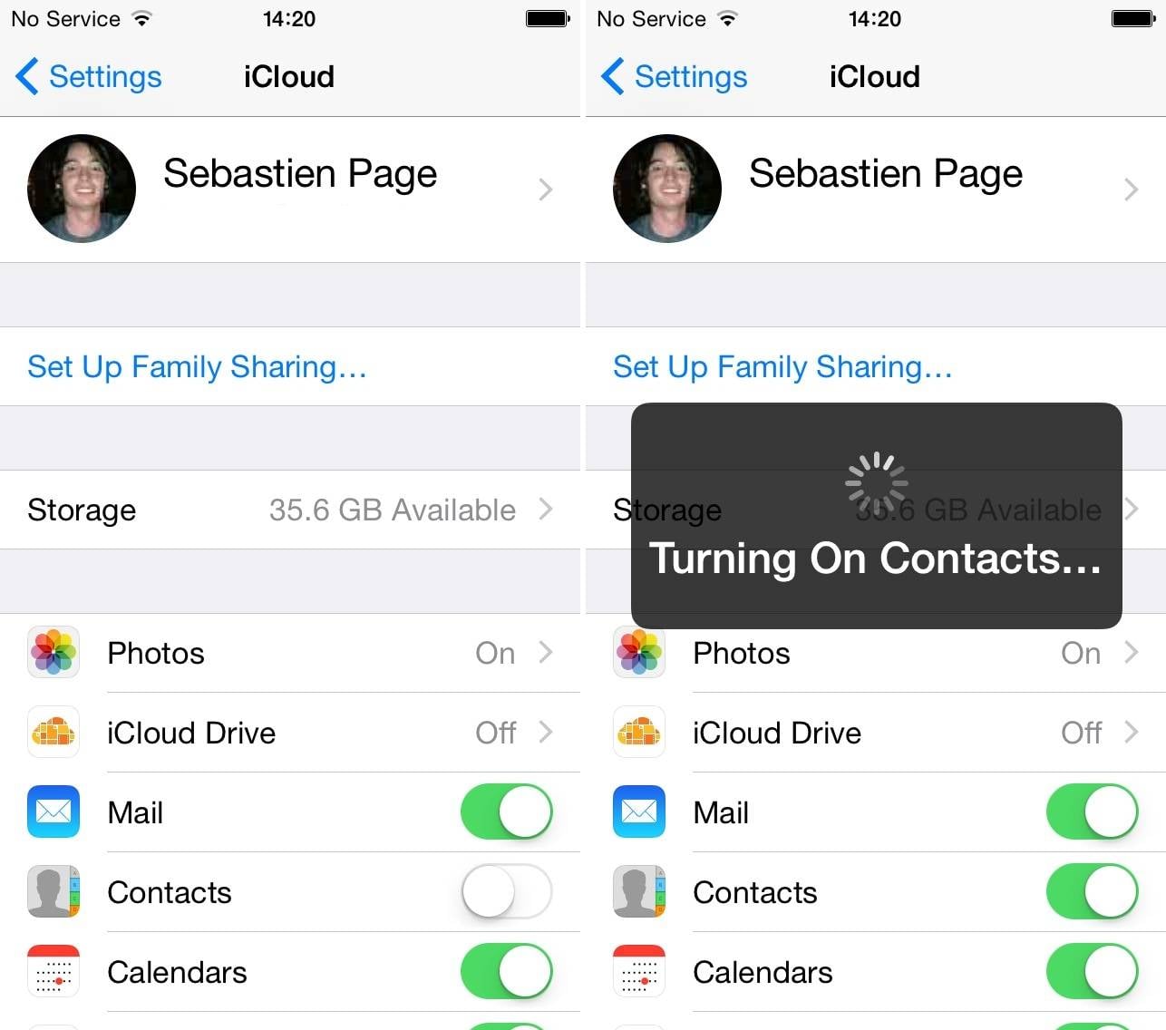 how to sync contacts from iPhone to Mac using iCloud