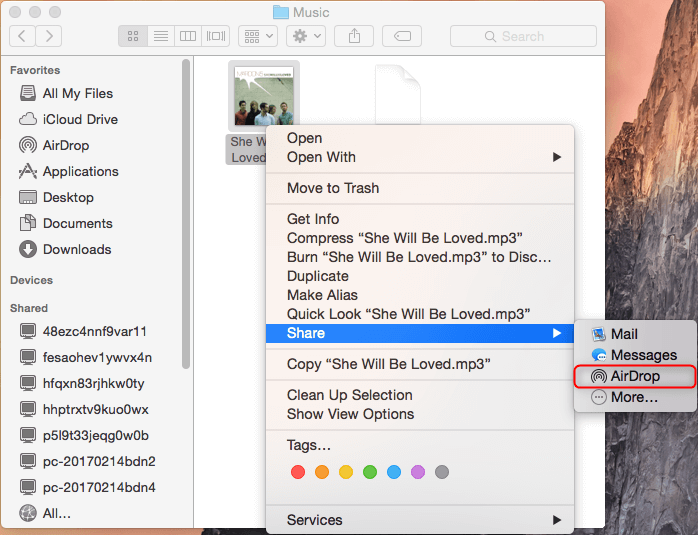 Use AirDrop to Send Files from Mac to iPhone