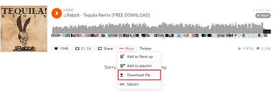 Download the Track from SoundCloud via Download Feature