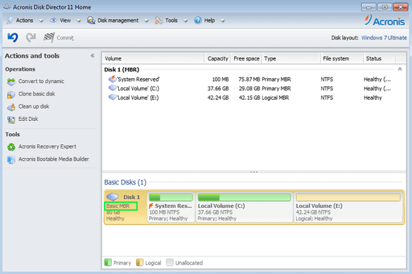 Image of Acronis Disk Director