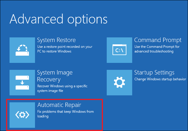 Automatic Repair Windows Recovery