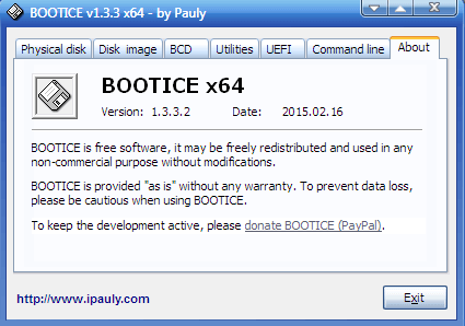 bootice - mbr repair tool