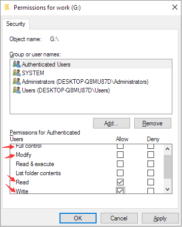 change read/write permission on flash disk/memory card step 2