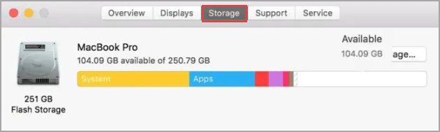 check disk usage mac - About This Mac