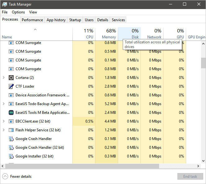 Open task manager