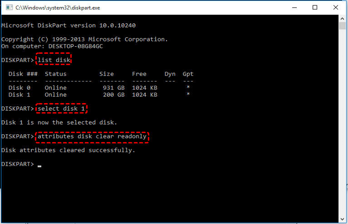 command prompt with diskpart
