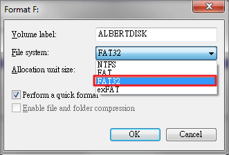 format to ntfs