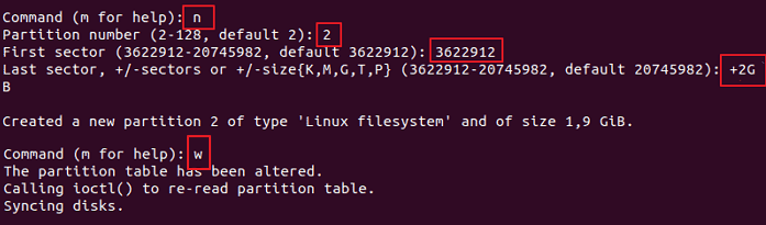 create partition fdisk - 2