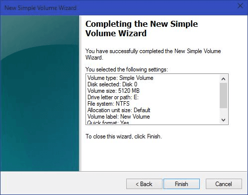 Complete creating volume