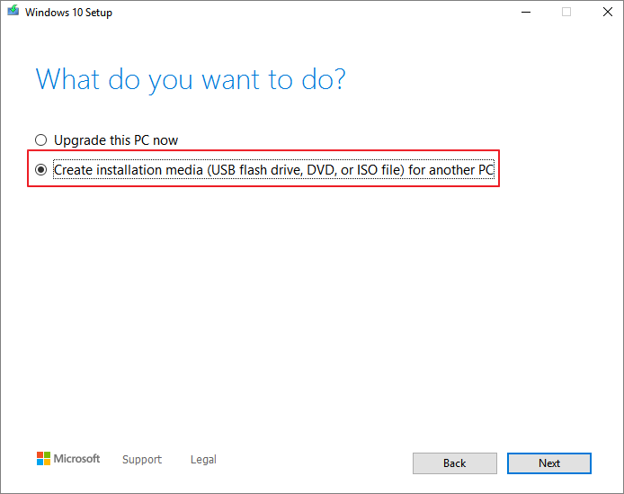 create installation media