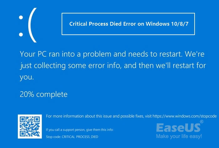 critical process died error