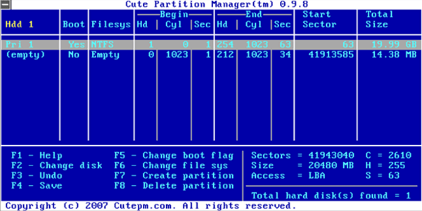 cute partition manager