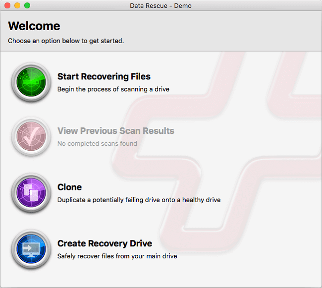 mac data recovery software - data rescue