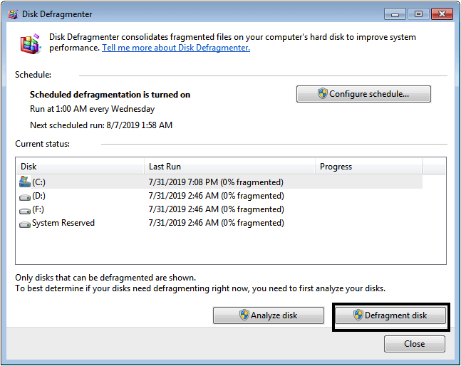 defrag ssd 1 