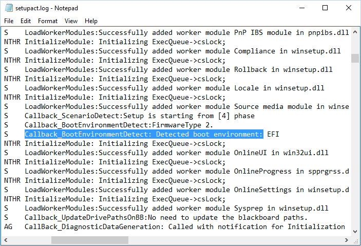 detected boot environment 2