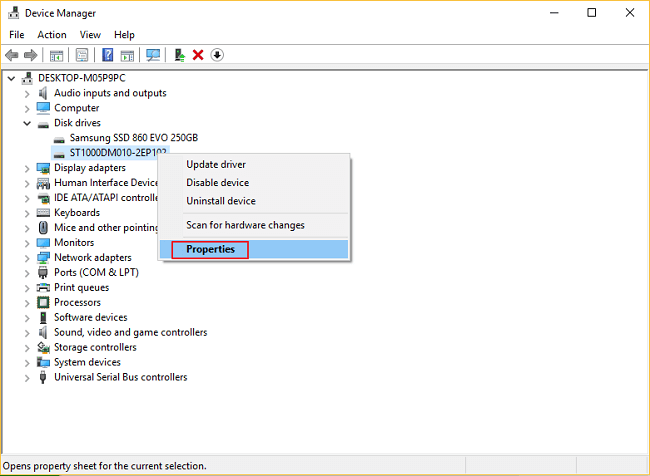 fix hard drive not detected in windows 10 - device manager