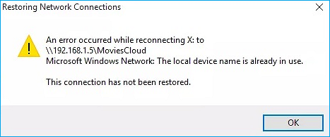 device name error