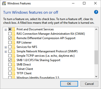 disable remote differential compression to fix Windows 10 deleting files slow