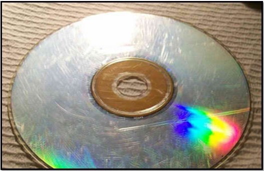 disc with scratch