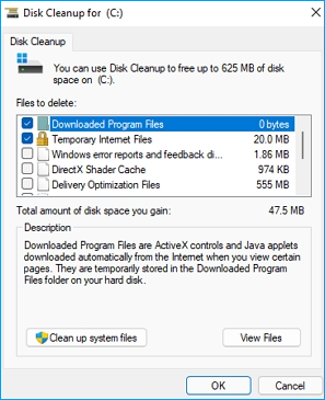 Confirm to cleanup disk in Windows Server