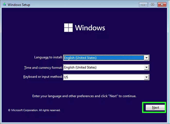 select windows 11 language