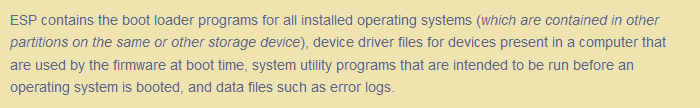 what is an EFI partition