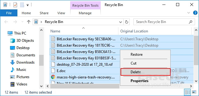 empty recycle bin