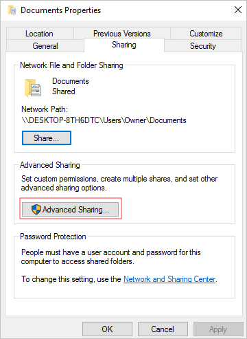 fix Windows 10 file sharing not working - enable file sharing