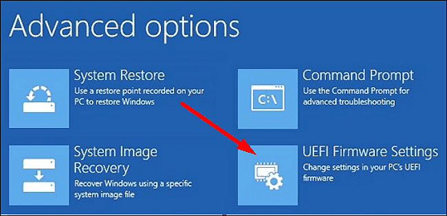 open uefi firmware settings