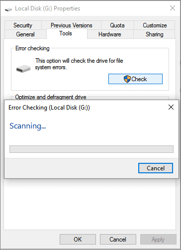 Run Error Checking to fix external hard drive not accessible error.