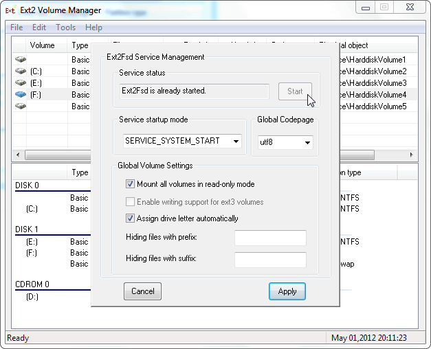 ext2fsd ext4 partition windows